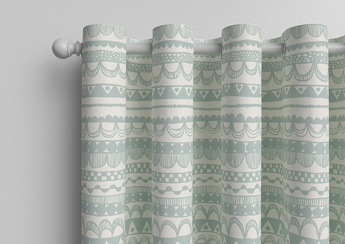 Bohemian, Crystal Blue - Made to Measure Curtains - Image 12